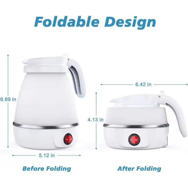 Foldable Electric Travel Kettle with Detachable Cord Silicone Collapsible Kettle Wholesale Hub