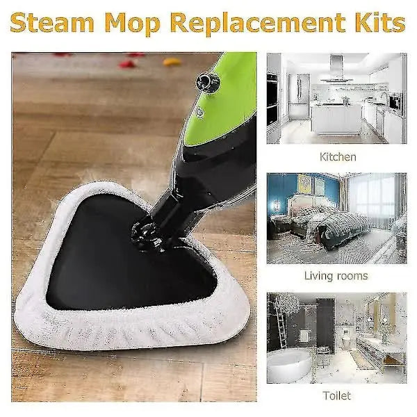 Compatible with H2O X5 Microfiber Steam Mop Pads 6-Pack Washable Replacement Wholesale Hub