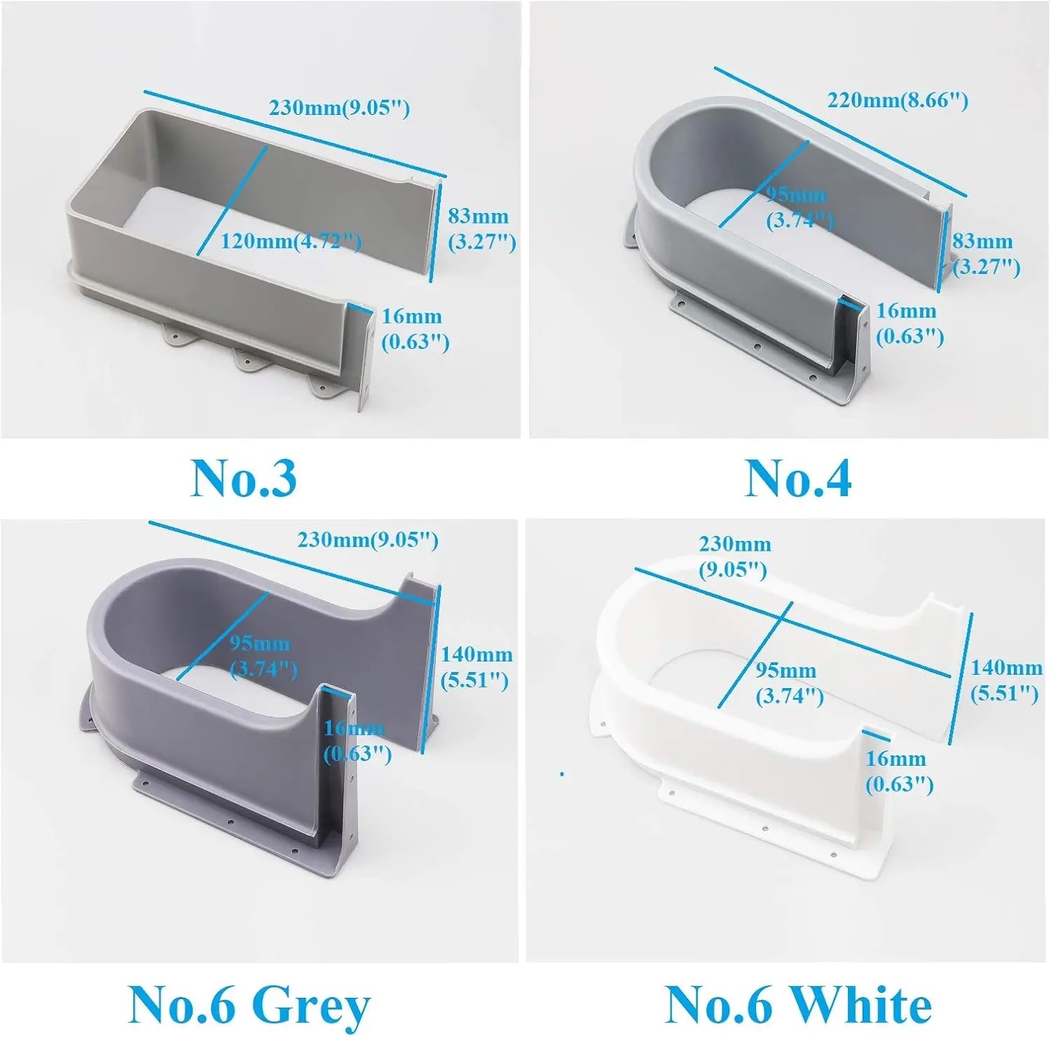 Plastic U Shape Under Sink Basin Drain Pipe Bath Cabinet Drawer Pull Out Bottom Cutout Cover Recessed U Drainage Grommet (No.3) Wholesale Hub