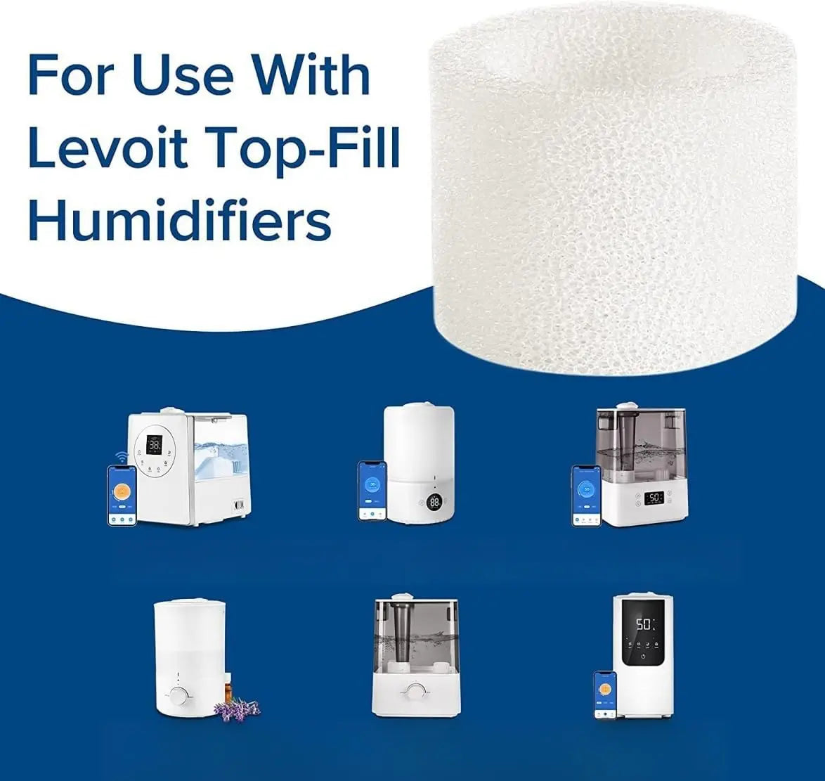 5-Pack Humidifier Replacement Filters/Wicks Compatible with LEVOIT Classic160, Dual150, Dual200S, Classic300(S), LV600S, OasisMist Series Humidifiers Wholesale Hub