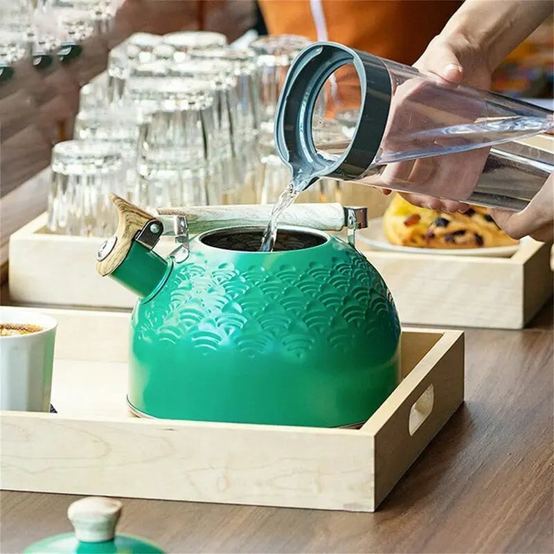 Kettle 2.5L Stainless Steel Whistling Kettle for Induction and Gas Stove Wood Stove Wholesale Hub