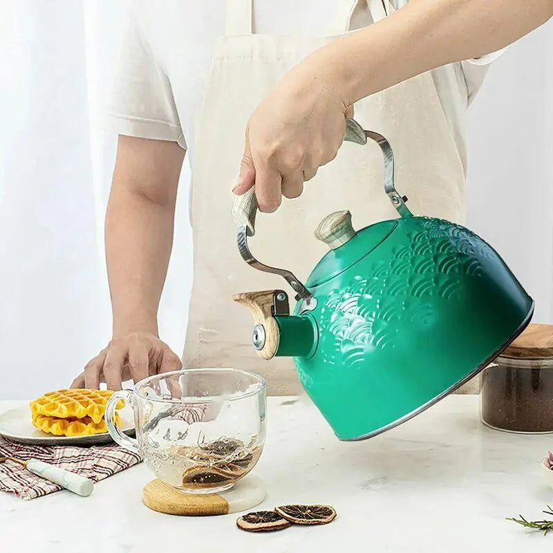 Kettle 2.5L Stainless Steel Whistling Kettle for Induction and Gas Stove Wood Stove Wholesale Hub