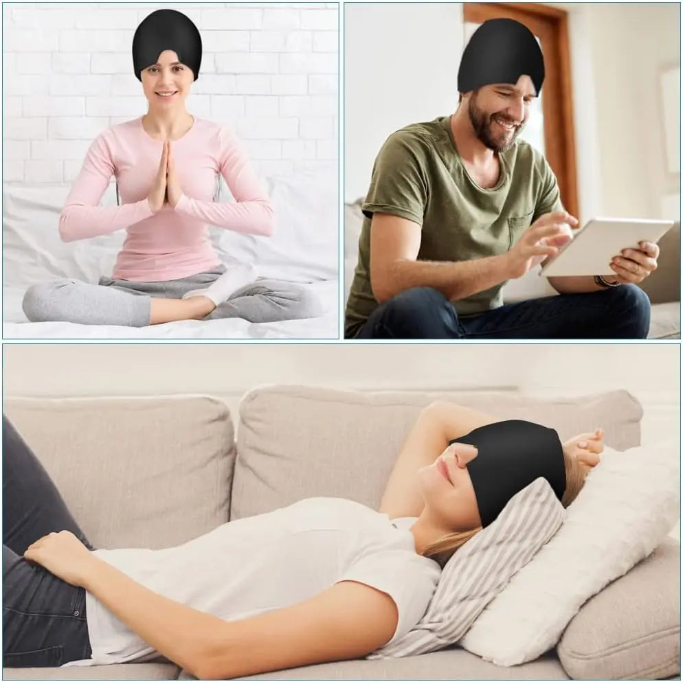 Migraine Gel Capsule, 180° Cold Migraine Reusable Warm Pack, Black Pink Wholesale Hub