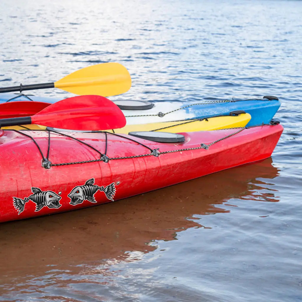 Kayak Fishing Boat Decal Sticker Set of 2, 25x13cm Reflective Car Decal Accessories Wholesale Hub