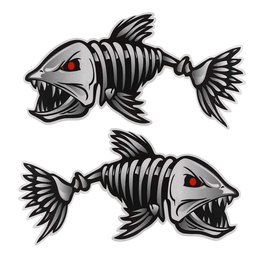 Kayak Fishing Boat Decal Sticker Set of 2, 25x13cm Reflective Car Decal Accessories Wholesale Hub