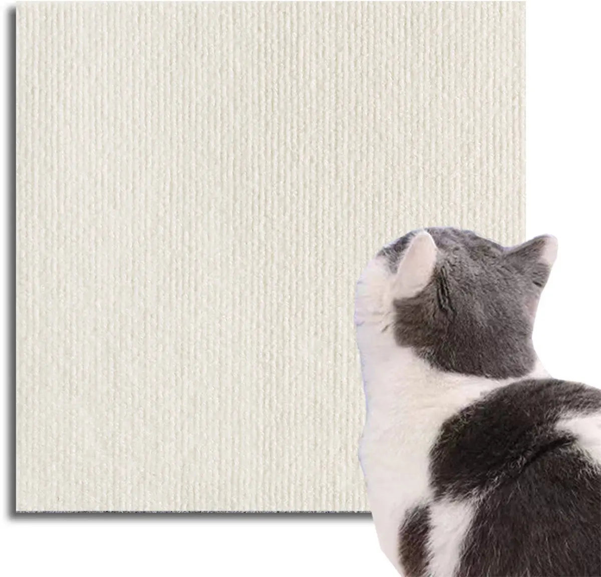 Premium Cat Scratching Mat - Couch Cushions - Strong adhesion, for ultimate fun for your cat - Protects your furniture, lets your cat have fun (Dimensions: 30x30 cm, Off-white, Pack of 2) Wholesale Hub