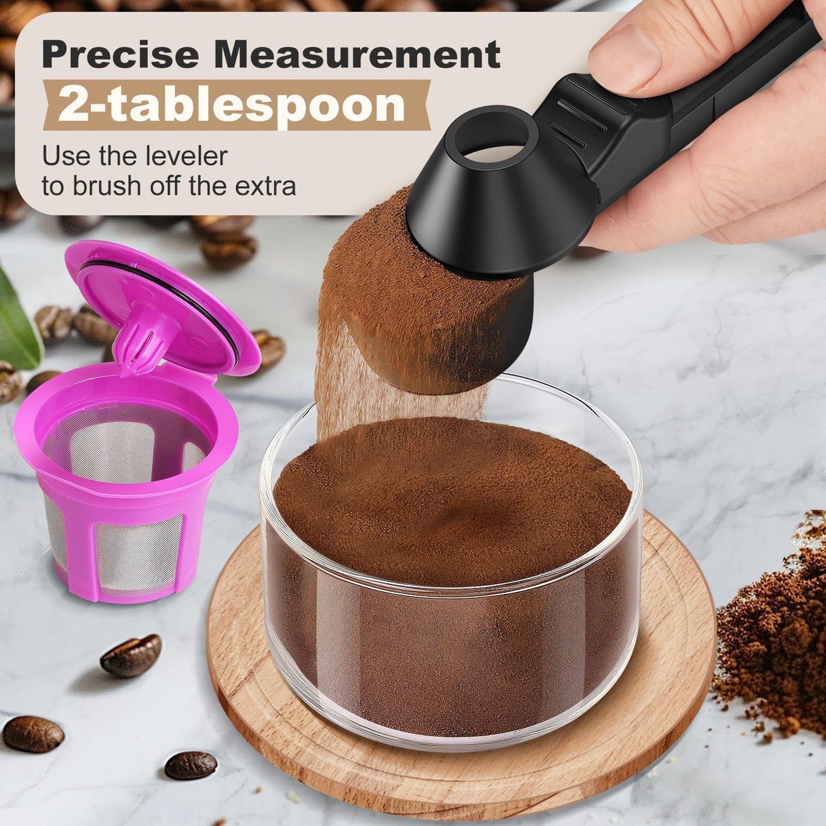 Coffee Scoop – Measuring Spoon – Coffee Accessories – Coffee Measuring Spoon | A Spoon with a Funnel – Scoops – Coffee Scoop Wholesale Hub