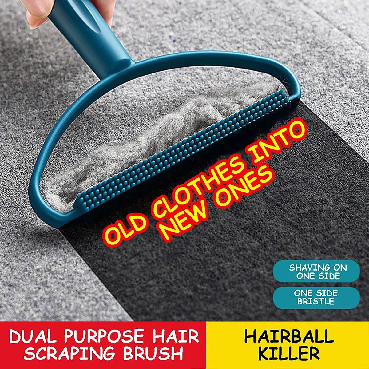 Portable Hair Removal Device - Clothes Hair Removal Device - Manual Hair Removal Device - Sweater Vacuum Cleaner - For removing dust and pets from clothes, curtains, blankets and sofas (blue and orange) Wholesale Hub
