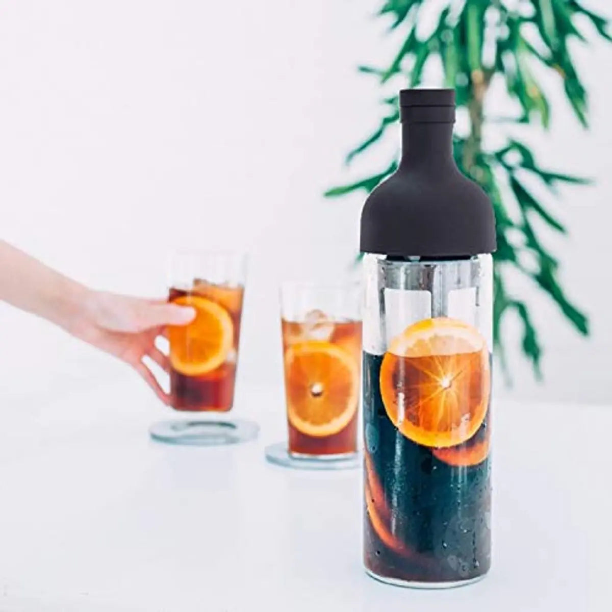 Cold Brew Coffee Pot - 1000 ml Glass Carafe with Infuser - For Iced Coffee & Iced Tea - Easy to Fill and Clean - Brown Wholesale Hub
