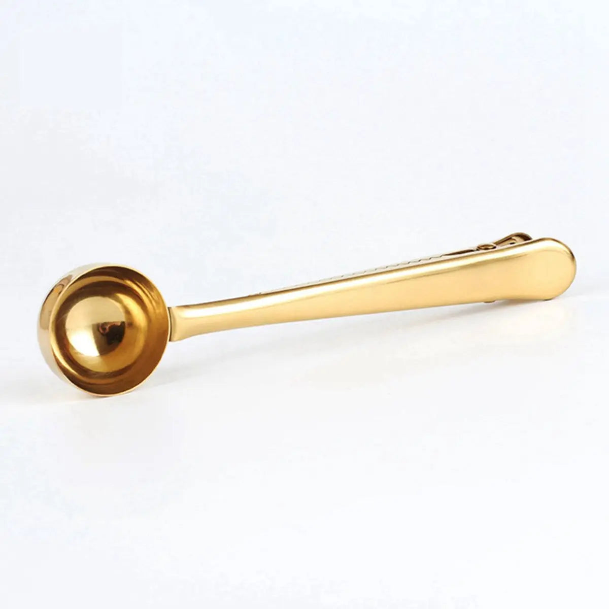 Coffee spoon - measuring spoon with closing clip - coffee accessories - bean spoon - measuring spoon - gold Wholesale Hub