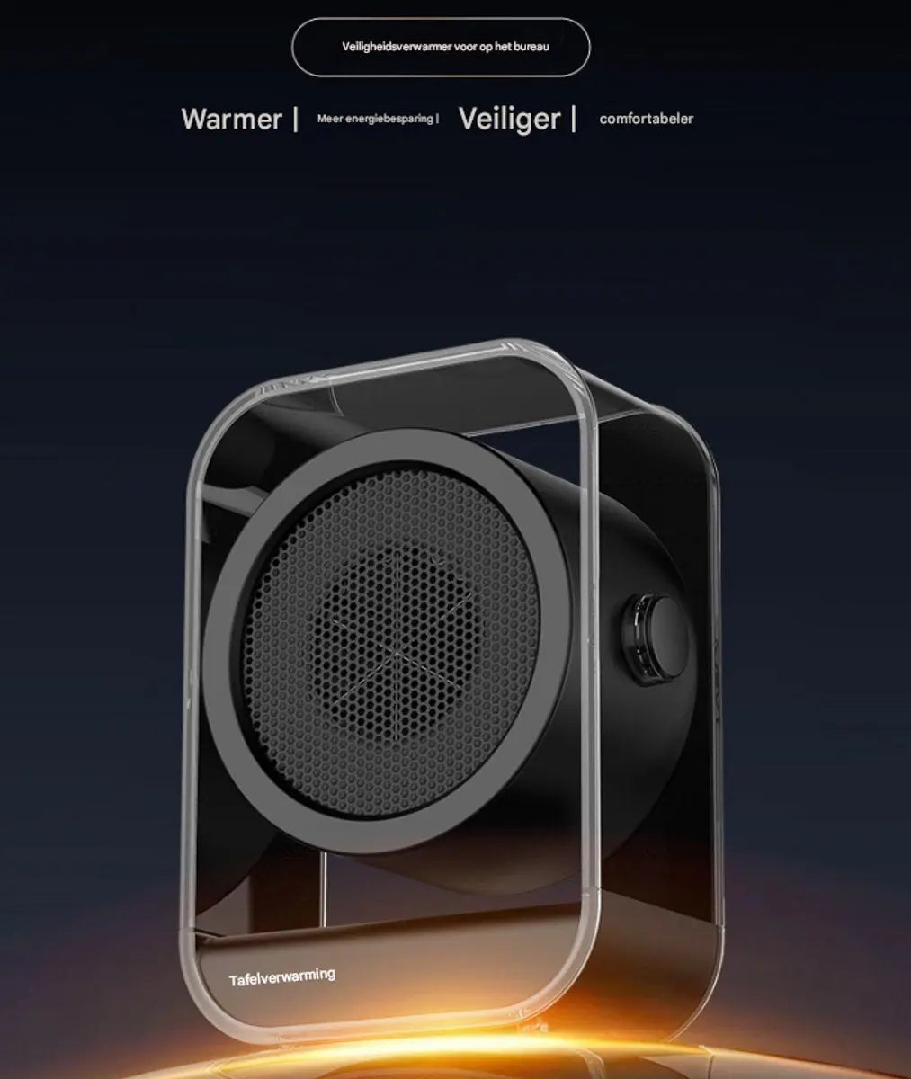 Electric Heater - Portable Electric Heater - Table Heater - Small Household Heater - Portable Fast Heating Electric Heater for the Office - 2 Temperature Settings - Black Wholesale Hub