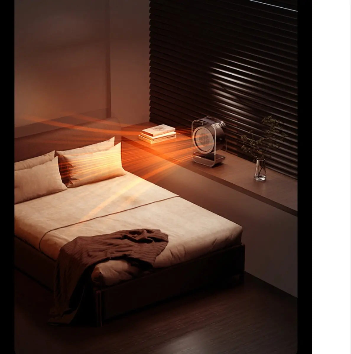 Electric Heater - Portable Electric Heater - Table Heater - Small Household Heater - Portable Fast Heating Electric Heater for the Office - 2 Temperature Settings - Black Wholesale Hub