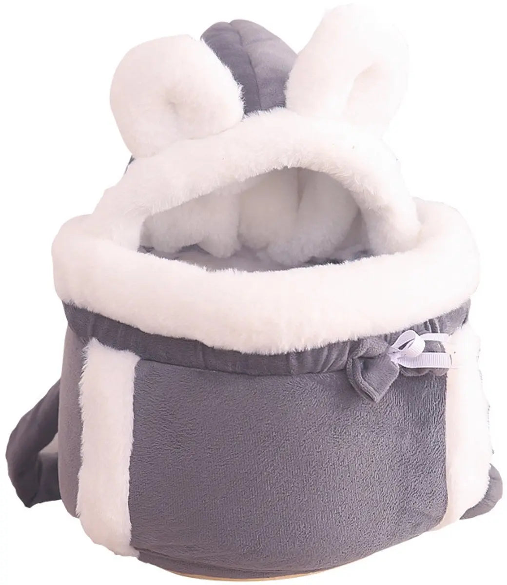Cat Bed - Backpack for Pet Travel - Can be used as a cat basket indoors - Side pockets to keep your hands warm - Wide shoulder straps - Best choice for traveling with small pets (Gray, Size L: 33*25*27) Wholesale Hub