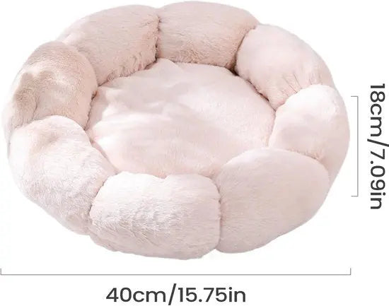 Cat basket - Warm basket for autumn/winter - Round cat basket - Dog mat - Dog basket - Cat basket for home - Pet basket - Pink - 50 cm Wholesale Hub