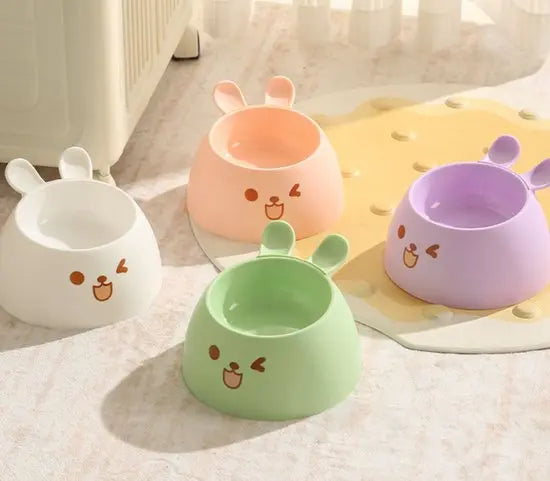 Cat Litter Box - Cat Food Bowl - Non-Slip Design - Pet Food Bowl - Plastic and Stainless Steel Design - Suitable for Cats and Small Dogs - Pink Wholesale Hub