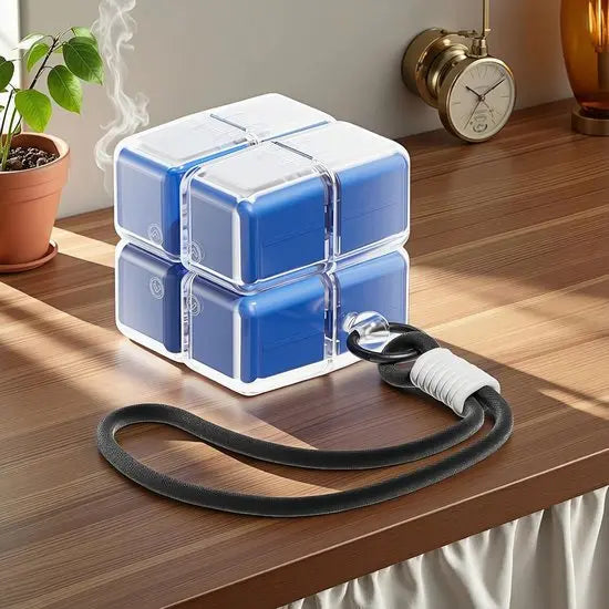 Medicine box - 7-day medicine box - Weekly pill box - Portable pill box for travel - Easy to open - 8 compartments - For storing vitamins and medicines - Blue Wholesale Hub