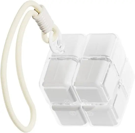 Medicine box - 7-day medicine box - Weekly pill box - Portable pill box for travel - Easy to open - 8 compartments - For storing vitamins and medicines - White Wholesale Hub