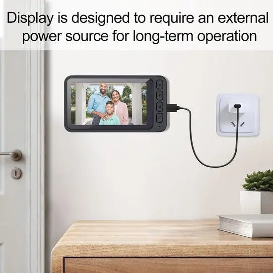 Wireless Doorbell with Camera - 1080P Image & 4.5 Inch Screen - No WiFi Required - Range Up to 120m - Night Vision Wholesale Hub