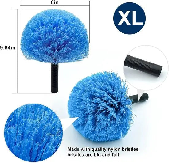 Dust brush head - 8" diameter blue screw head for spider web vacuum cleaners Wholesale Hub