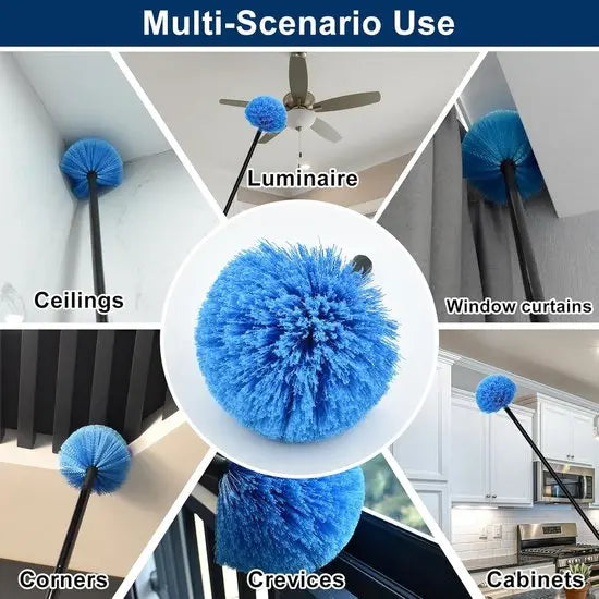 Dust brush head - 8" diameter blue screw head for spider web vacuum cleaners Wholesale Hub