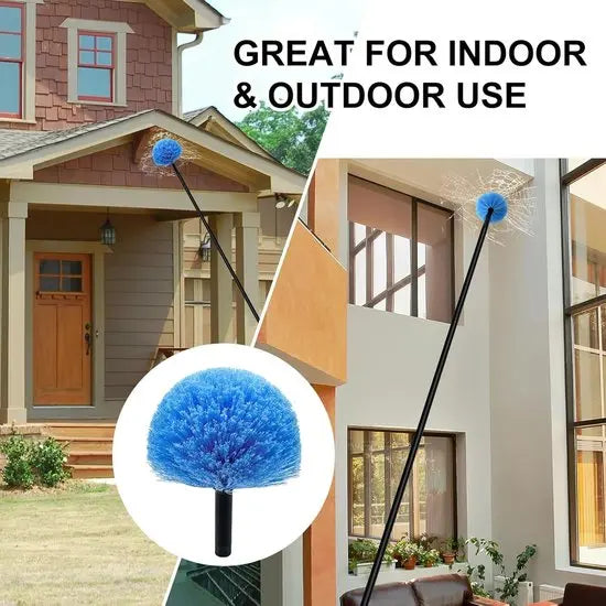 Dust brush head - 8" diameter blue screw head for spider web vacuum cleaners Wholesale Hub