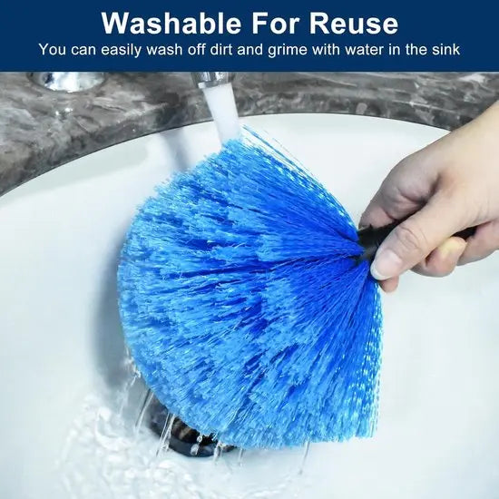 Dust brush head - 8" diameter blue screw head for spider web vacuum cleaners Wholesale Hub