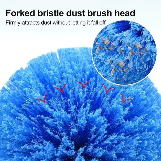 Dust brush head - 8" diameter blue screw head for spider web vacuum cleaners Wholesale Hub