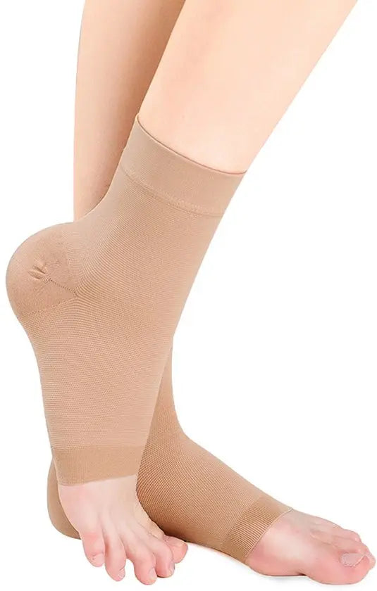 Stretch ankle compression stockings - Ankle compression stockings - Sports ankle support - Stretch compression stockings - Plantar fascia support - beige size S Wholesale Hub