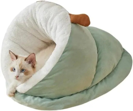 Cat Bed - Comfortable Slipper-Shaped Cat Bed - Semi-Closed Pet Den - Suitable for Indoor Cats and Small Dogs - Warm Plush Cat and Dog Bed - Non-Slip Bottom - 50*35*30 cm - Vegetable Wholesale Hub