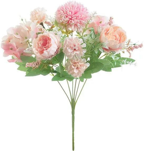 Artificial Flowers - Plastic Flower Arrangements - Valentine's Day Decorations - Sustainable Home Decor for Weddings, Living Rooms and Dining Tables (Pink) Wholesale Hub