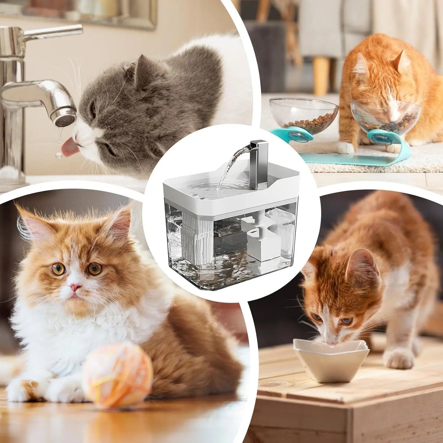 Pet Drinking Fountain - Large Capacity - Removable - 1pc Wholesale Hub
