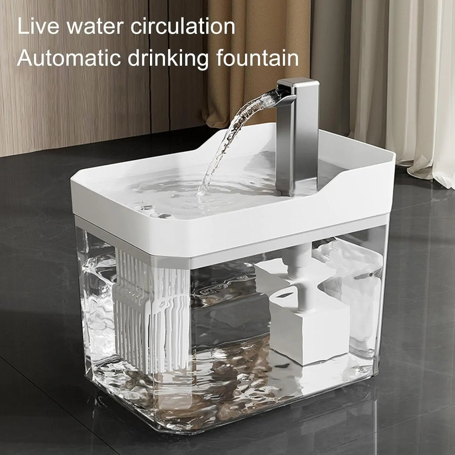 Pet Drinking Fountain - Large Capacity - Removable - 1pc Wholesale Hub
