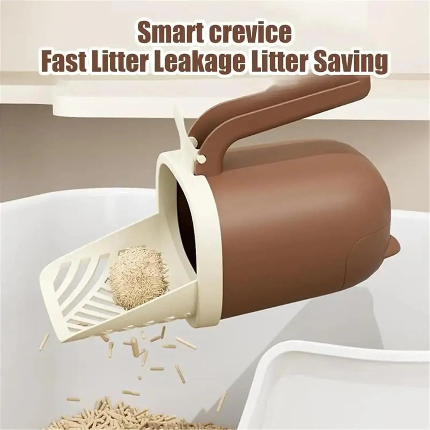 Cat Litter Scoop - Large Capacity - Cat Litter Scoop and Cat Poop Box 2-in-1 - Cleaning Tool - 1 Pack Wholesale Hub