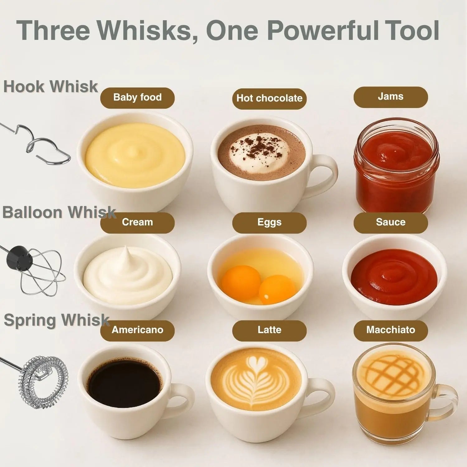 Rechargeable Milk Frother - Handheld Electric Milk Frother with 3 Speeds and 3 Interchangeable Beaters - For Coffee, Latte, Cappuccino, Eggs, Hot Chocolate - USB, Portable, Green Wholesale Hub
