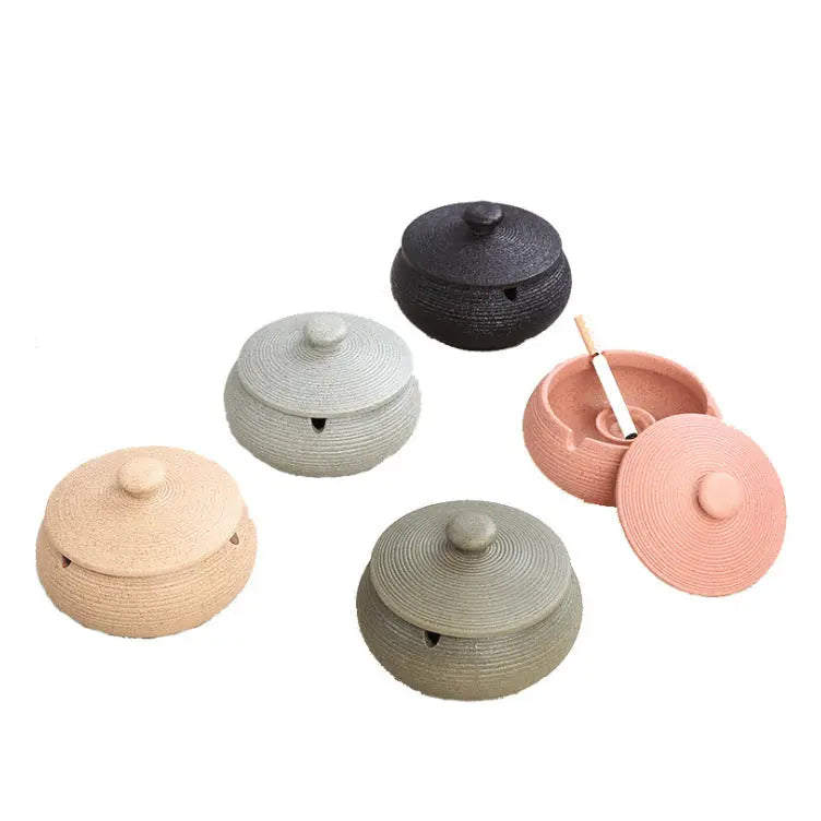 Ceramic Ashtray with Lid - Green - Wind Ashtray for Outdoor & Indoor - Decorative & Anti-Odor Wholesale Hub