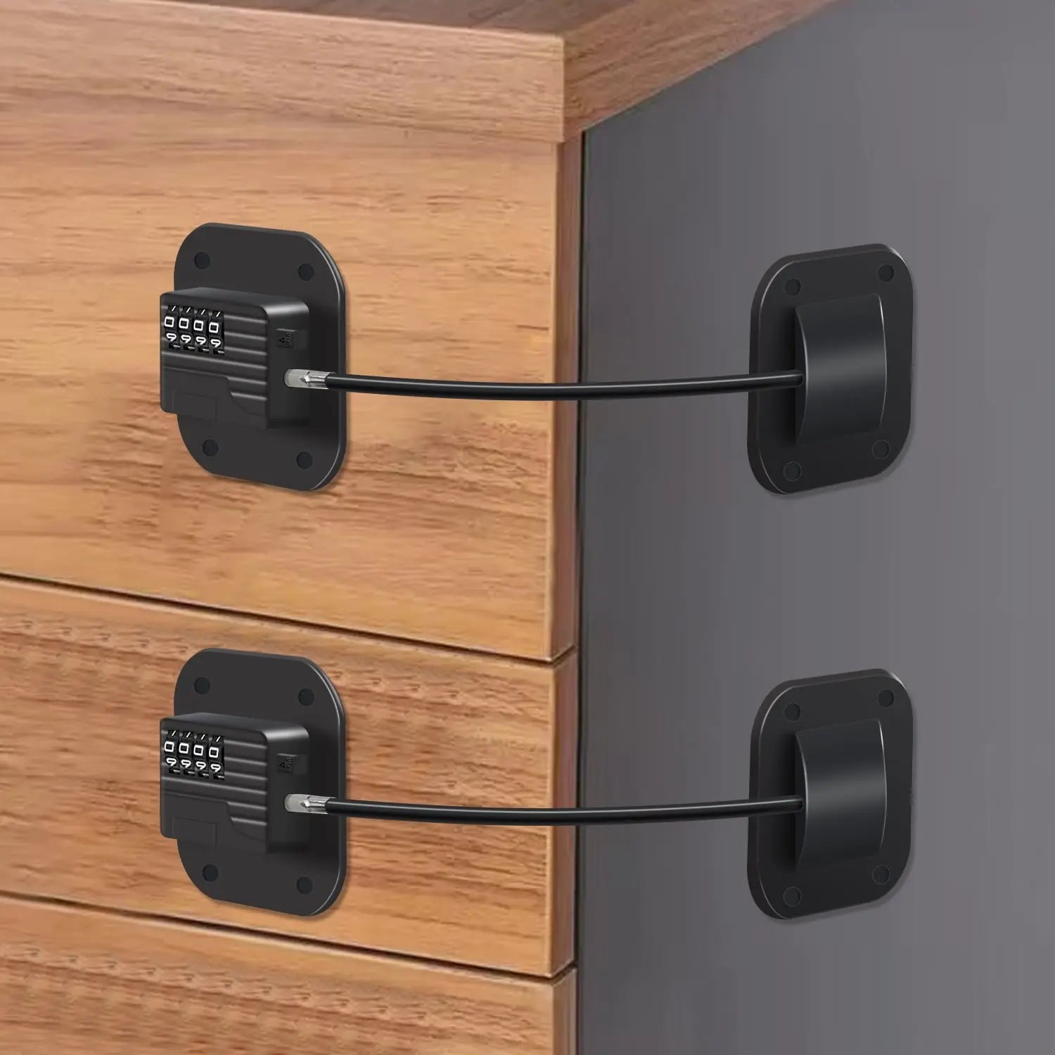 Baby Proofing, Refrigerator lock, Baby Safety Locks for Cabinets, Cabinet Locks for Babies, No Drilling Child Safety Cabinet Locks for Latching to Drawer Door Fridge Oven Toilet Seat Black Wholesale Hub