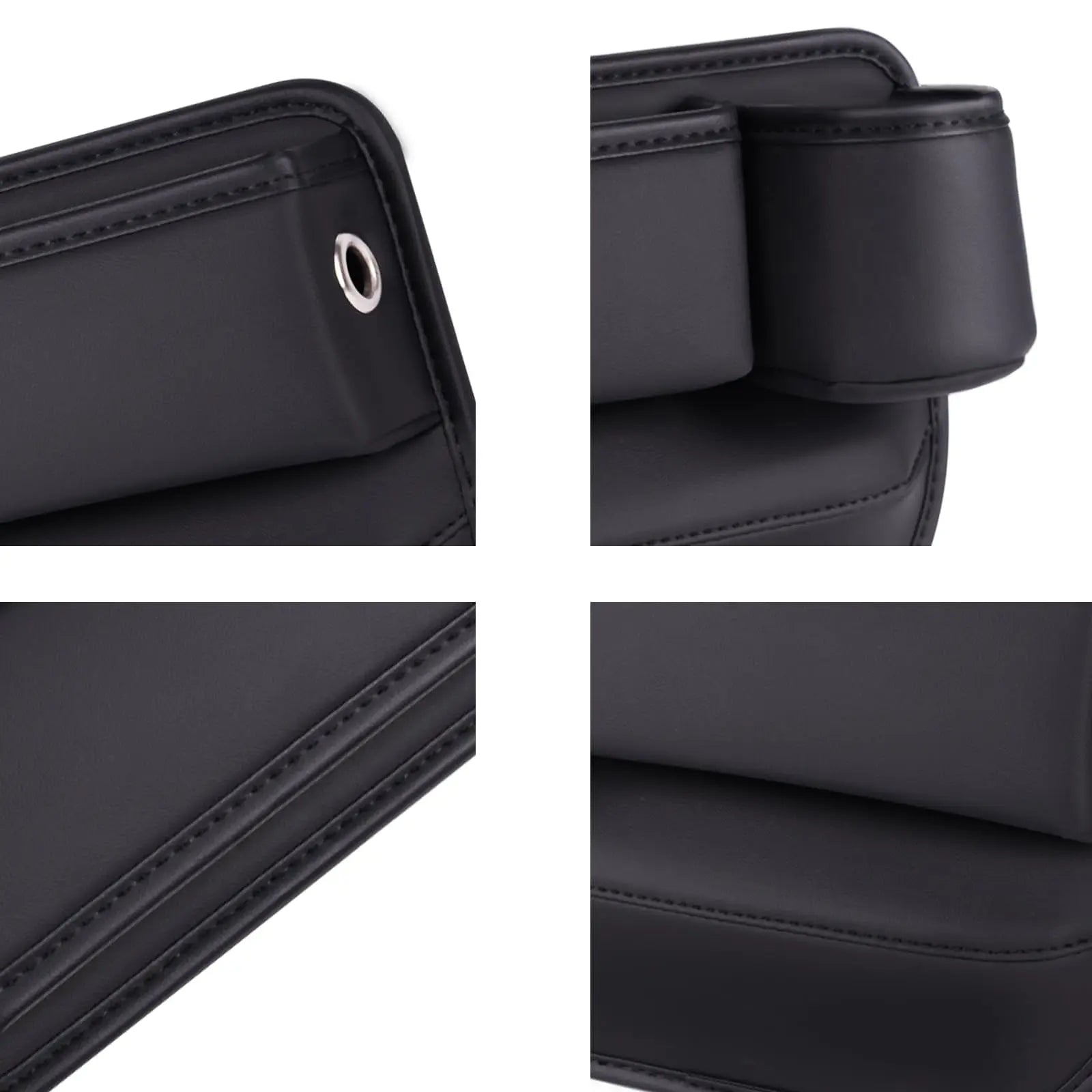 DEIKAL 2 Pack Car Leather Cup Holder Gap Bag - Car Seat Gap Filler & Organizer, Adjustable Seat Gap Storage Box for Phones, Glasses, Keys, Cards Wholesale Hub