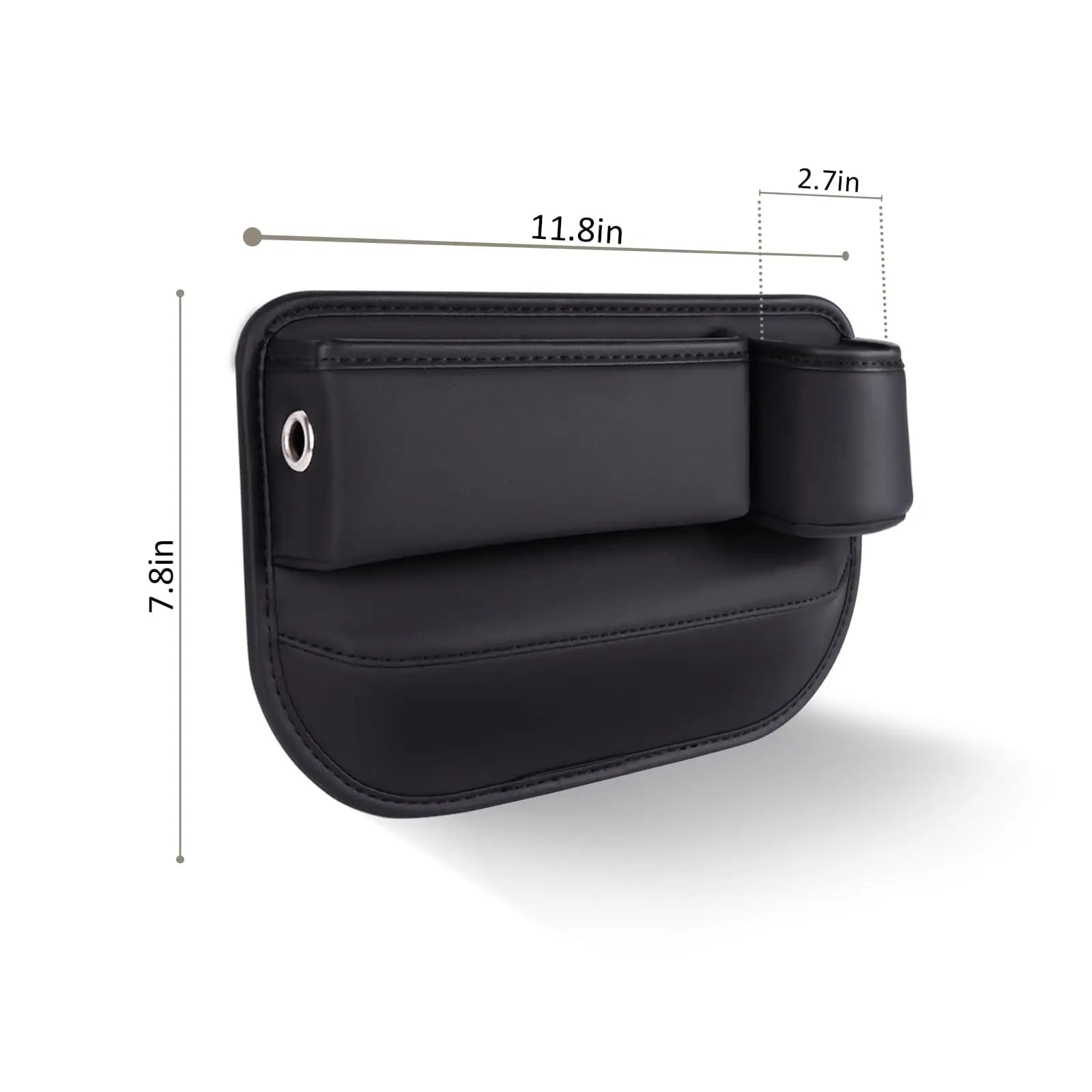 DEIKAL 2 Pack Car Leather Cup Holder Gap Bag - Car Seat Gap Filler & Organizer, Adjustable Seat Gap Storage Box for Phones, Glasses, Keys, Cards Wholesale Hub
