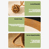 Cat Bed Rope Cotton, Cotton Rope Woven Round Cat Beds Basket with Built-in Teasing Ball, Handwoven Foldable Scratchable for Small & Large pet Brown(M) Wholesale Hub