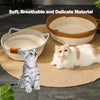Cat Bed Rope Cotton, Cotton Rope Woven Round Cat Beds Basket with Built-in Teasing Ball, Handwoven Foldable Scratchable for Small & Large pet Green(S) Wholesale Hub