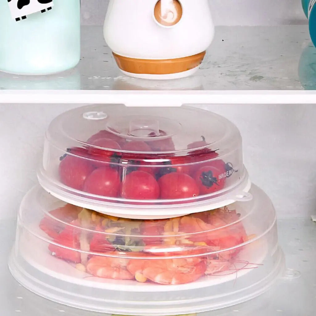Microwave Cover Clearance! 2pcs Plastic Microwave Cover, Clear Microwave Cover, Clear Steam Vent Splatter Lid Food Dish, Microwave Covers For Food Splatter, Microwave Cover Lid Wholesale Hub
