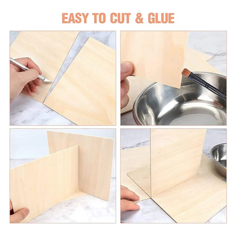 10 Pack Unfinished Wood Sheets,Balsa Thin Board for House Aircraft Ship Boat Arts and Crafts,DIY Ornaments Wholesale Hub