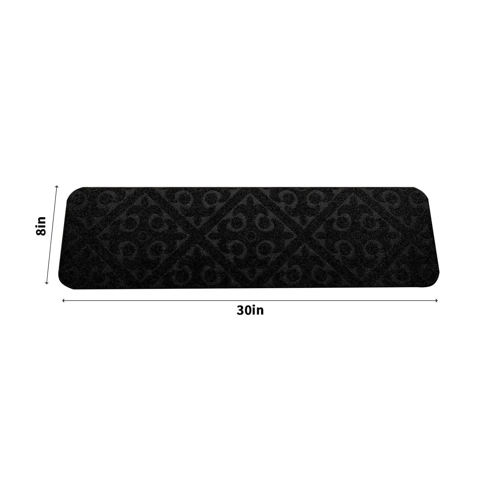 PALIFEUR Stair Treads for Wooden Steps, Soft Stair Treads, 8 x 30 Inch Reusable Carpet Stair Treads, Washable Stair Runners for Wooden Steps Non Slip Stair Rugs Black Wholesale Hub