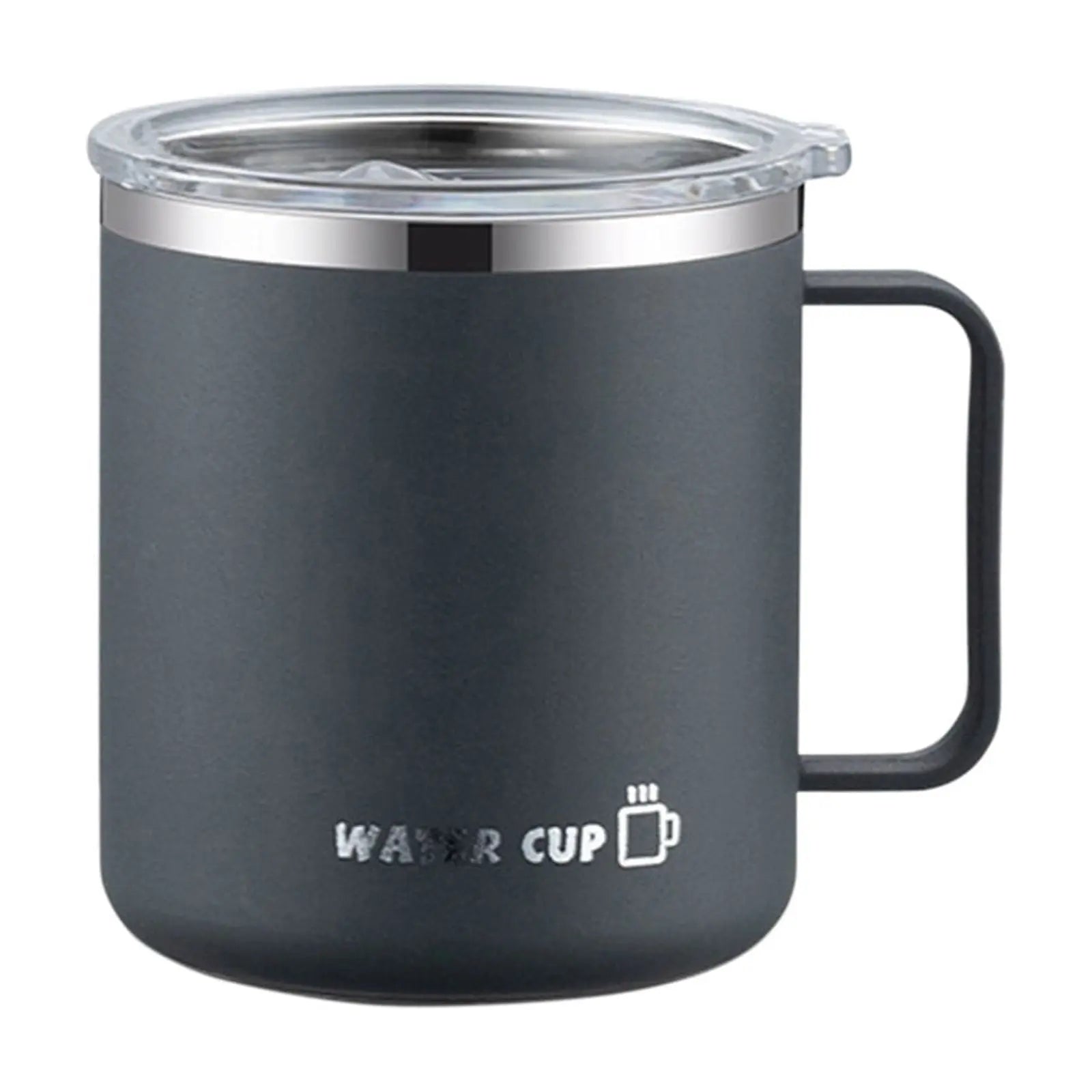 Insulated Coffee Mug with Handle & Lid - 17oz Stainless Steel Travel Tumbler, Double Wall Vacuum (Black) by PALIFEUR 06_【Enhanced Insulation】 Heat-Resistant Handle Coffee Mug Wholesale Hub