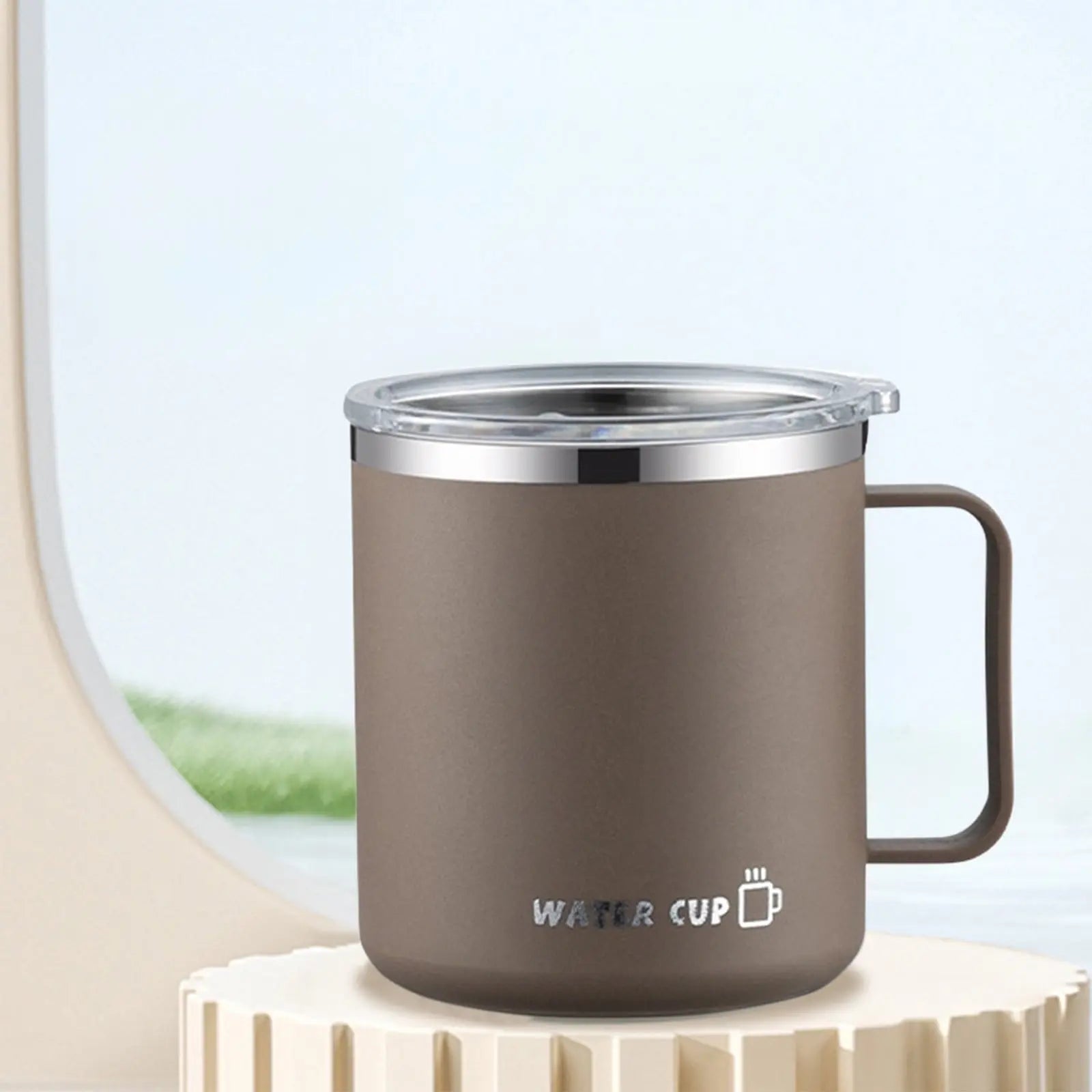 Insulated Coffee Mug with Handle & Lid - 17oz Stainless Steel Travel Tumbler, Double Wall Vacuum (Black) by PALIFEUR 07_【Extended保温】 24-Hour Temperature Retention Coffee Cup Wholesale Hub