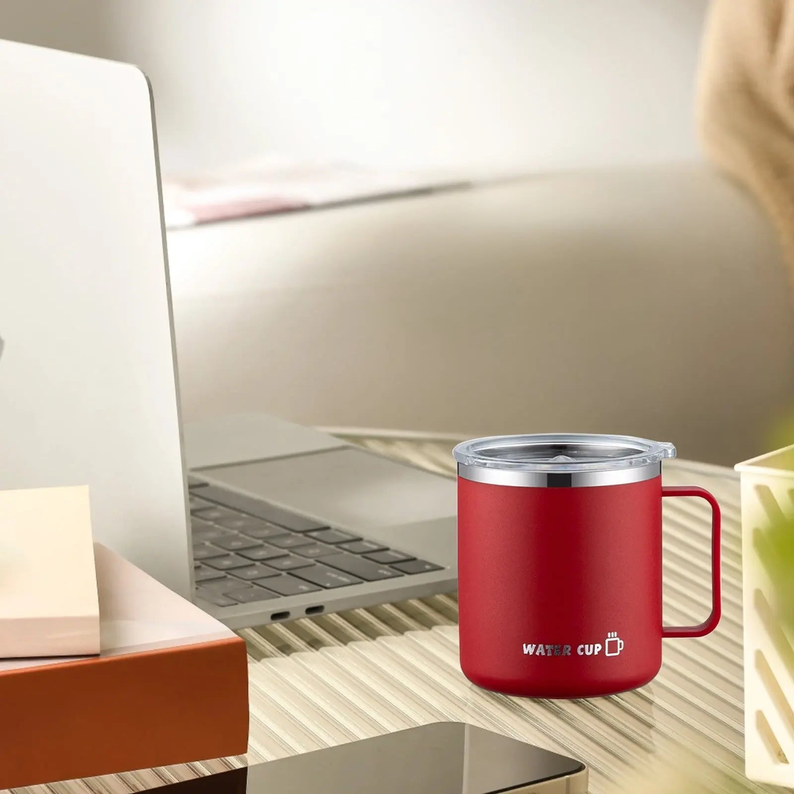 Insulated Coffee Mug with Handle & Lid - 17oz Stainless Steel Travel Tumbler, Double Wall Vacuum (Black) by PALIFEUR 08_【Leak-Proof Upgrade】 360° Spill-Proof Sealed Coffee Mug Wholesale Hub