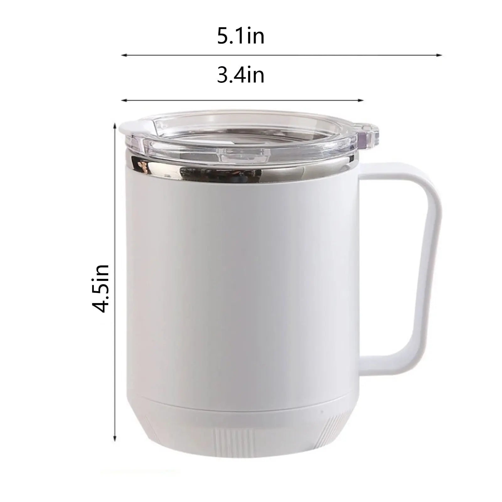 Insulated Coffee Mug with Handle & Lid - 17oz Stainless Steel Travel Tumbler, Double Wall Vacuum (Black) by PALIFEUR 11_【Office Essential】 Desktop Smart Temperature Control Coffee Mug Wholesale Hub