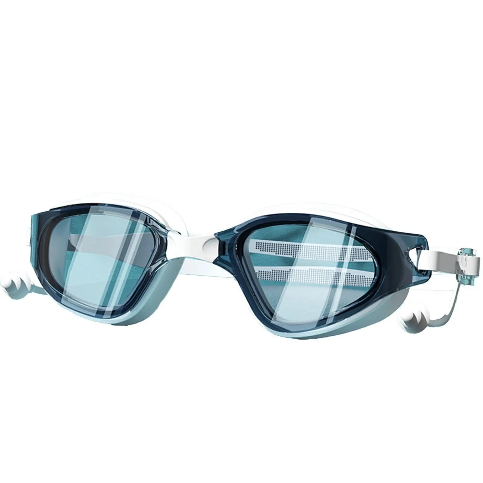 Large Frame Swim Goggles for Adults - Electroplated Anti-Fog HD Myopia Swimming Goggles with Adjustable Nose Cover, Leak-Proof Seal for Men & Women, Pool & Open Water by PALIFEUR 02_HD Vision Swimming Goggles with Nose Cover_B Wholesale Hub