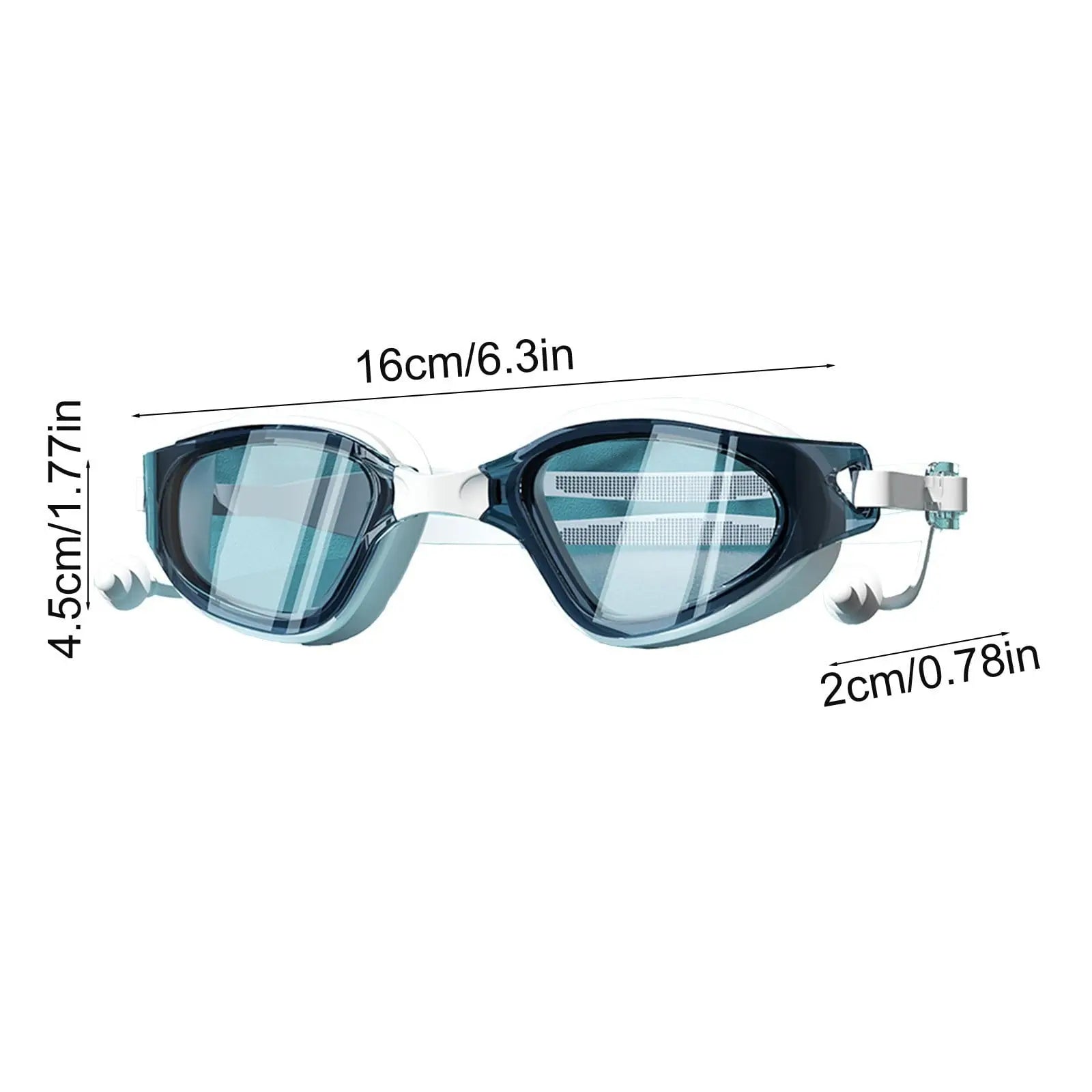Large Frame Swim Goggles for Adults - Electroplated Anti-Fog HD Myopia Swimming Goggles with Adjustable Nose Cover, Leak-Proof Seal for Men & Women, Pool & Open Water by PALIFEUR 02_HD Vision Swimming Goggles with Nose Cover_B Wholesale Hub