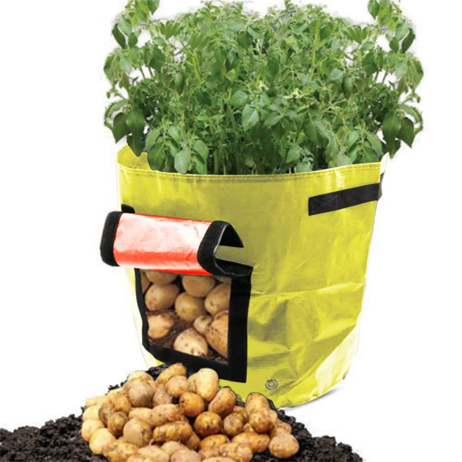 Suncoda Summer Savings 34x35cm Potato Grow Bag with Side Window & Handles 12" x 14" Gray#2 Wholesale Hub
